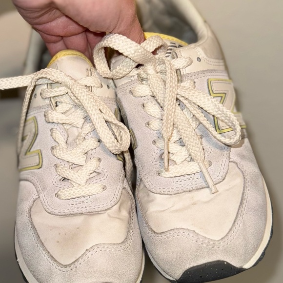 New Balance Cream and Yellow Athletic Shoes - Picture 2 of 2